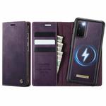 For Samsung Galaxy S20 CaseMe C49 Magnetic RFID Blocking Detachable Wallet Leather Phone Case(Purple)