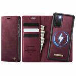For Samsung Galaxy S20+ CaseMe C49 Magnetic RFID Blocking Detachable Wallet Leather Phone Case(Red)
