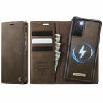 For Samsung Galaxy S20+ CaseMe C49 Magnetic RFID Blocking Detachable Wallet Leather Phone Case(Coffee)