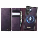For Samsung Galaxy S22 Ultra 5G CaseMe C49 Magnetic RFID Blocking Detachable Wallet Leather Phone Case(Purple)