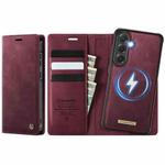 For Samsung Galaxy S23 FE 5G CaseMe C49 Magnetic RFID Blocking Detachable Wallet Leather Phone Case(Red)