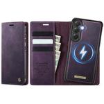 For Samsung Galaxy S23 FE 5G CaseMe C49 Magnetic RFID Blocking Detachable Wallet Leather Phone Case(Purple)