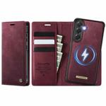 For Samsung Galaxy S24+ / S25+ CaseMe C49 Magnetic RFID Blocking Detachable Wallet Leather Phone Case(Red)