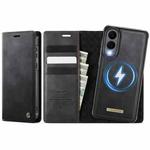 For Samsung Galaxy S25 Edge 5G CaseMe C49 Magnetic RFID Blocking Detachable Wallet Leather Phone Case(Black)