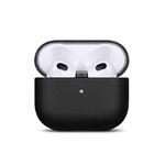 For AirPods Pro 2 Full-grain Genuine Leather Earbuds Protective Case(Black)