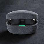 For Sony WF-1000 XM5 Suede Flip Leather Bluetooth Headset Protective Case(Light Gray)