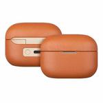 For  Sony LinkBuds S Grained Genuine Leather Bluetooth Headset Protective Case(Brown)