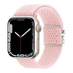 For Apple Watch 46mm / 49mm / 45mm / 44mm Parachute Buckle Knitted Nylon Watch Band(Pink)