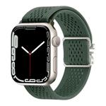 For Apple Watch 46mm / 49mm / 45mm / 44mm Parachute Buckle Knitted Nylon Watch Band(Green)