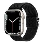 For Apple Watch 42mm / 41mm / 40mm / 38mm Parachute Buckle Knitted Nylon Watch Band(Black)