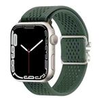 For Apple Watch 42mm / 41mm / 40mm / 38mm Parachute Buckle Knitted Nylon Watch Band(Green)