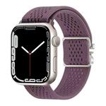 For Apple Watch 42mm / 41mm / 40mm / 38mm Parachute Buckle Knitted Nylon Watch Band(Smokey Purple)