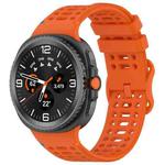 For Samsung Galaxy Watch8 40 / 44mm Eight-shaped Buckle Breathable Stitched Silicone Watch Band(Orange)