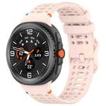 For Samsung Galaxy Watch8 40 / 44mm Eight-shaped Buckle Breathable Stitched Silicone Watch Band(Pink)