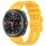 For Samsung Galaxy Watch8 40 / 44mm Eight-shaped Buckle Breathable Stitched Silicone Watch Band(Yellow)