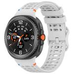 For Samsung Galaxy Watch8 40 / 44mm Eight-shaped Buckle Breathable Stitched Silicone Watch Band(Light Gray)