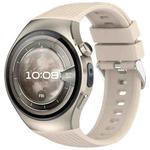 For Huawei Watch 5 46mm Vertical Solid Color Silicone Watch Band(Ivory White)