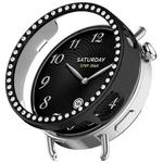 For Xiaomi Watch S4 41mm Single Row Diamond Half Coverage Hollow TPU Watch Cover(Black)
