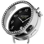 For Xiaomi Watch S4 41mm Single Row Diamond Half Coverage Hollow TPU Watch Cover(Silver)