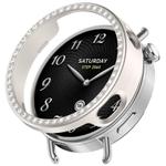 For Xiaomi Watch S4 41mm Single Row Diamond Half Coverage Hollow TPU Watch Cover(Frosted Starlight)
