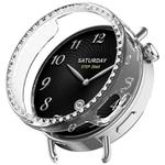 For Xiaomi Watch S4 41mm Single Row Diamond Half Coverage Hollow TPU Watch Cover(Transparent)