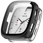 For Amazfit Active 2 Square Tempered Film Integrated PC Watch Protective Cover(Black)
