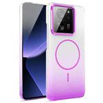 For Xiaomi 13T / 13T Pro Gold Diamond Glitter Gradient MagSafe Shockproof Phone Case(Purple)