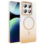 For Xiaomi 14T Gold Diamond Glitter Gradient MagSafe Shockproof Phone Case(Gold)