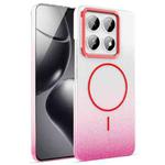 For Xiaomi 14T Gold Diamond Glitter Gradient MagSafe Shockproof Phone Case(Red)