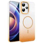 For Xiaomi Poco X7 Pro Gold Diamond Glitter Gradient MagSafe Shockproof Phone Case(Gold)