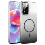 For Xiaomi Redmi Note 11 Pro 4G / 5G Gold Diamond Glitter Gradient MagSafe Shockproof Phone Case(Black)