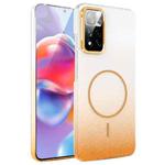 For Xiaomi Redmi Note 11 Pro 4G / 5G Gold Diamond Glitter Gradient MagSafe Shockproof Phone Case(Gold)