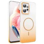 For Xiaomi Redmi Note 12 4G Gold Diamond Glitter Gradient MagSafe Shockproof Phone Case(Gold)