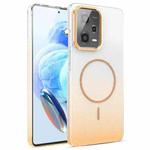 For Xiaomi Redmi Note 12 Pro 5G Gold Diamond Glitter Gradient MagSafe Shockproof Phone Case(Gold)