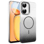 For Xiaomi Redmi 13C 4G / 5G Gold Diamond Glitter Gradient MagSafe Shockproof Phone Case(Black)