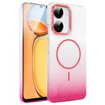 For Xiaomi Redmi 13C 4G / 5G Gold Diamond Glitter Gradient MagSafe Shockproof Phone Case(Red)
