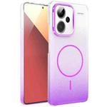 For Xiaomi Redmi Note 13 Pro 5G Gold Diamond Glitter Gradient MagSafe Shockproof Phone Case(Purple)