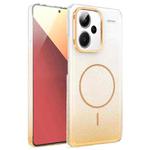 For Xiaomi Redmi Note 13 Pro+ 5G Gold Diamond Glitter Gradient MagSafe Shockproof Phone Case(Gold)