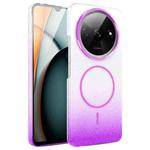 For Xiaomi Redmi A3 4G / A3x Gold Diamond Glitter Gradient MagSafe Shockproof Phone Case(Purple)