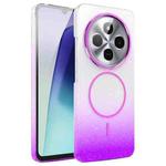 For Xiaomi Redmi 14C 4G Gold Diamond Glitter Gradient MagSafe Shockproof Phone Case(Purple)