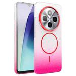 For Xiaomi Redmi 14C 4G Gold Diamond Glitter Gradient MagSafe Shockproof Phone Case(Red)