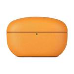 For  Sony WF-1000XM5 Grained Genuine Leather Bluetooth Headset Protective Case(Flower Ginger Grass)
