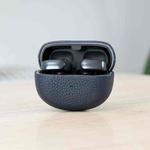 For Bose Ultra Litchi Print Genuine Leather Bluetooth Headset Protective Case(Dark Blue)