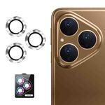 For Huawei Pura 80 5G ENKAY 9H Rear Lens Aluminium Alloy Tempered Glass Film(Silver)