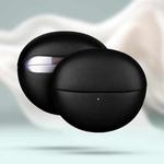 For Huawei FreeClip Grained Genuine Leather Bluetooth Headset Protective Case(Black)