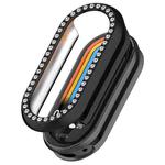For Xiaomi Smart Band 10 / 10 NFC Single Row Diamond Half Coverage Hollow TPU Watch Cover(Black)
