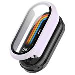 For Xiaomi Smart Band 10 / 10 NFC Tempered Film Integrated PC Watch Protective Cover(Matte Purple)