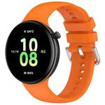 For Honor Watch Fit / Fit Elegant Silver Buckle Solid Color Silicone Watch Band(Orange)