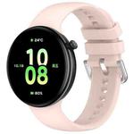 For Honor Watch Fit / Fit Elegant Silver Buckle Solid Color Silicone Watch Band(Pink)