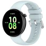 For Honor Watch Fit / Fit Elegant Silver Buckle Solid Color Silicone Watch Band(Light Blue)